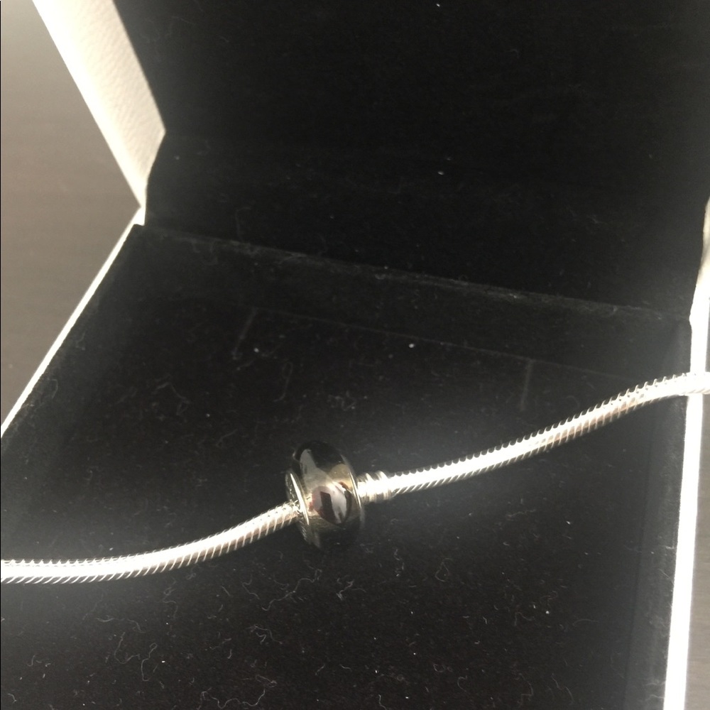 Authentic Pandora murano with black heart